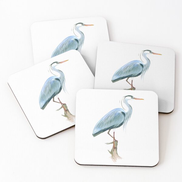 Item preview, Watercolor Blue Heron Bird Illustration designed and sold by CarolineJordaan.