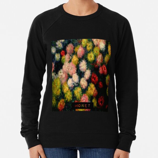 Claude Monet | Chrysanthemums | Monet Floral Fine Art  Lightweight Sweatshirt