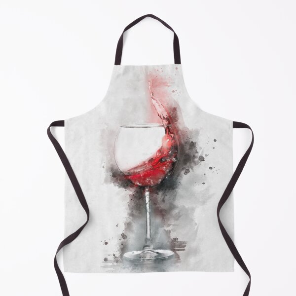 Item preview, Swirling Glass of Red Wine Watercolour Portrait Print designed and sold by watercolourgirl.