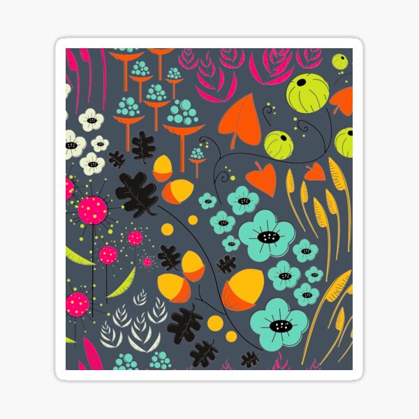 Retro Florals Sticker