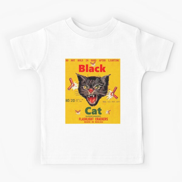 Black Cat Fireworks Kids TShirts Redbubble