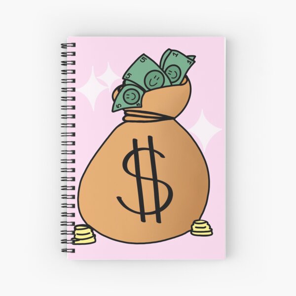 Manifestation money bag Spiral Notebook