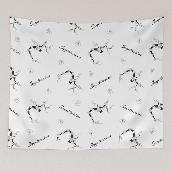 Item preview, Sagittarius Tree Branch Constellation in Black and White designed and sold by Astrowl-.