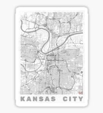 Kansas City Map Line Sticker