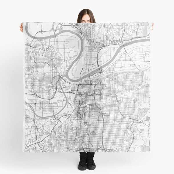 Kansas City Map Line Scarf