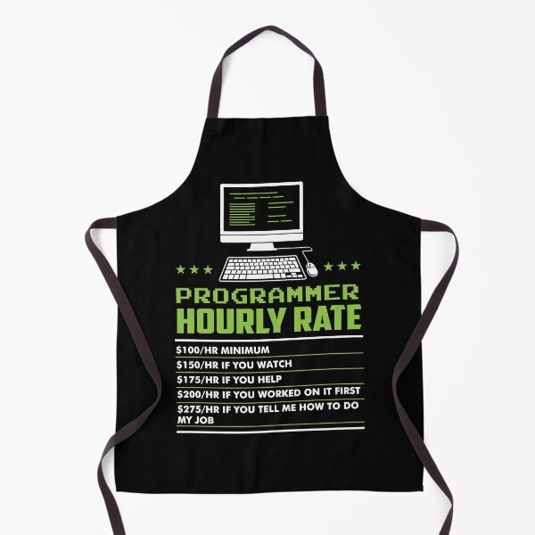 Item preview, Funny programmer hourly rate  designed and sold by shirtbubble.