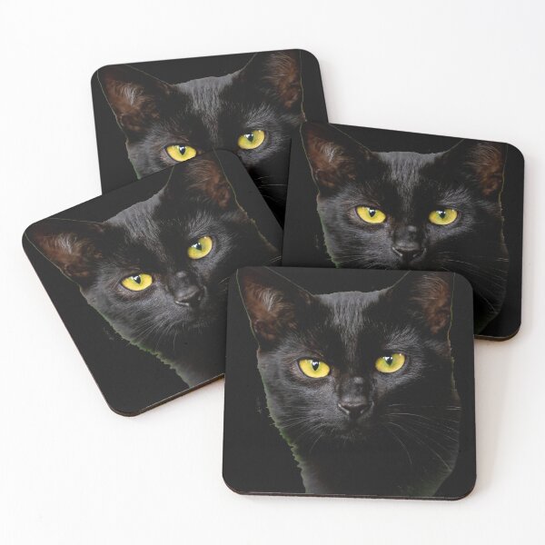 Item preview, BLACK CAT WITH YELLOW EYES designed and sold by Danicus666.