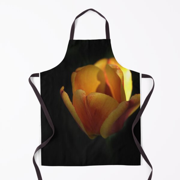 Item preview, Yellow tulips on black background designed and sold by olena2552.