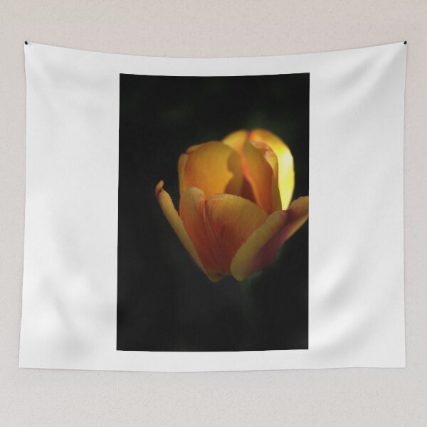 Item preview, Yellow tulips on black background designed and sold by olena2552.