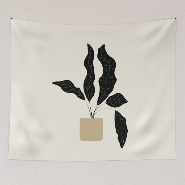 Item preview, Boho potted plants vases Minimalist Eucalyptus Branch Abstract Watercolor Tropical Art warm earthy tones pastel colors solid soft gradient shapes pot 22 designed and sold by AbstractTrace.
