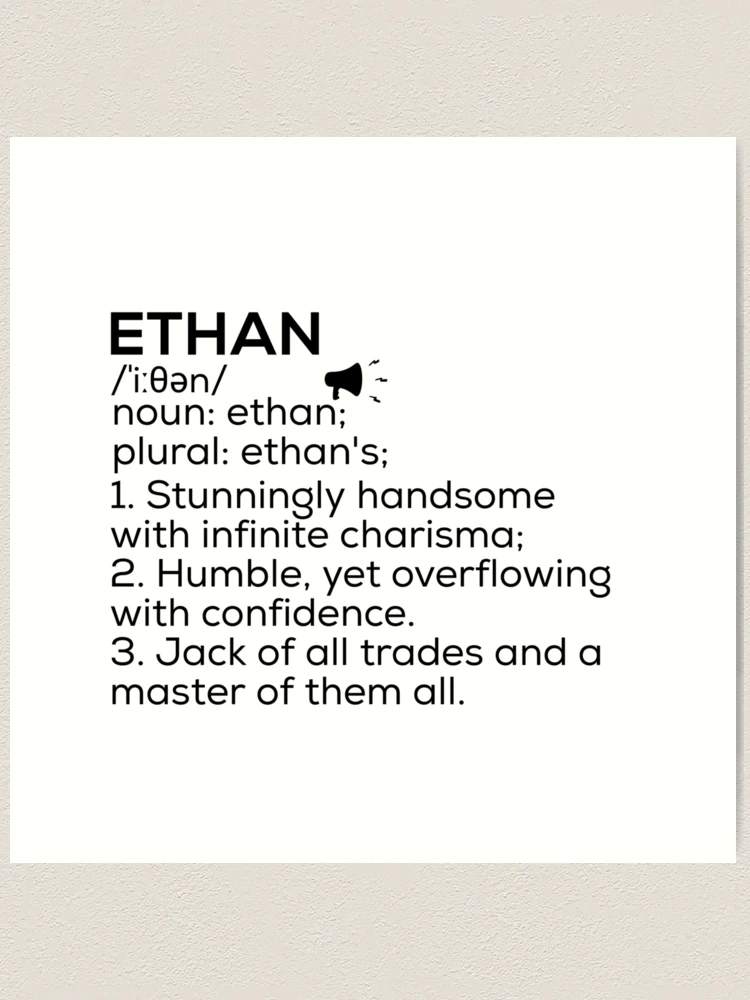 ethan #meaning #photoword #photoname Metal Print by Cj Caderma - Instaprints