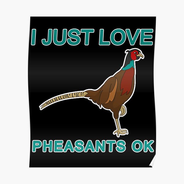 I Just Iove Pheasants Ok Poster