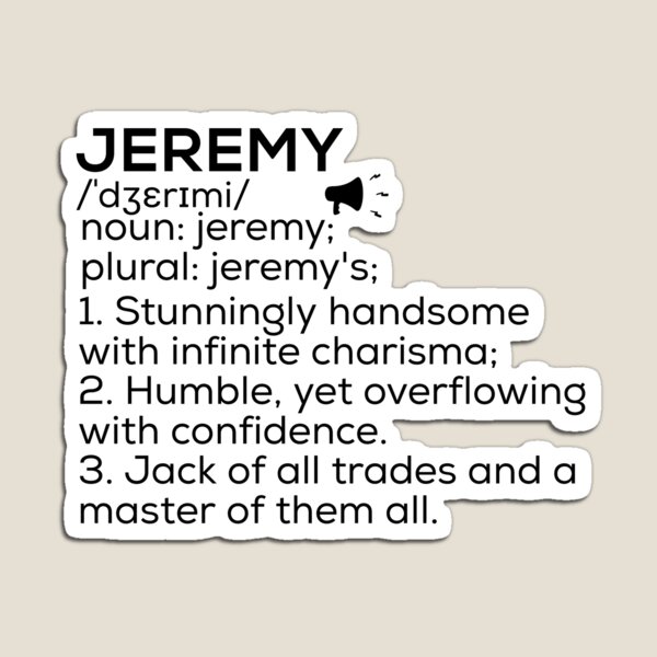 Item preview, Jeremy Name Definition designed and sold by Teelogic.
