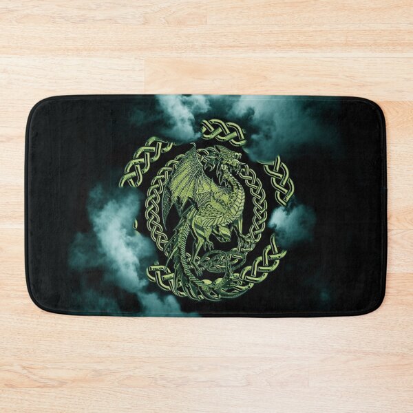 Item preview, Gold Celtic Dragon Cyan Moon Eclipse in the Clouds designed and sold by Kim Andrews.