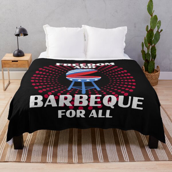 Item preview, Freedom and Barbeque For All - Barbeque with Fireworks (white text)- Funny 4th of July 2022 Independence Day designed and sold by CaitU.