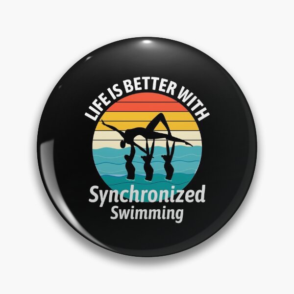 Item preview, Synchro Swim Swimmer Synchronized Swimming Vintage Retro Sunset designed and sold by CuteDesigns1.