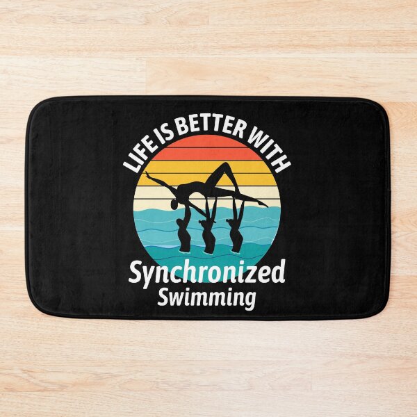 Item preview, Synchro Swim Swimmer Synchronized Swimming Vintage Retro Sunset designed and sold by CuteDesigns1.