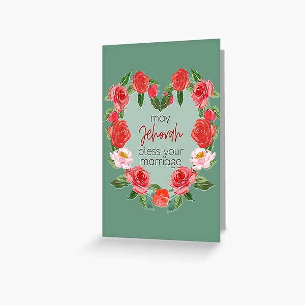 JW Wedding card, May Jehovah bless your marriage Greeting Card