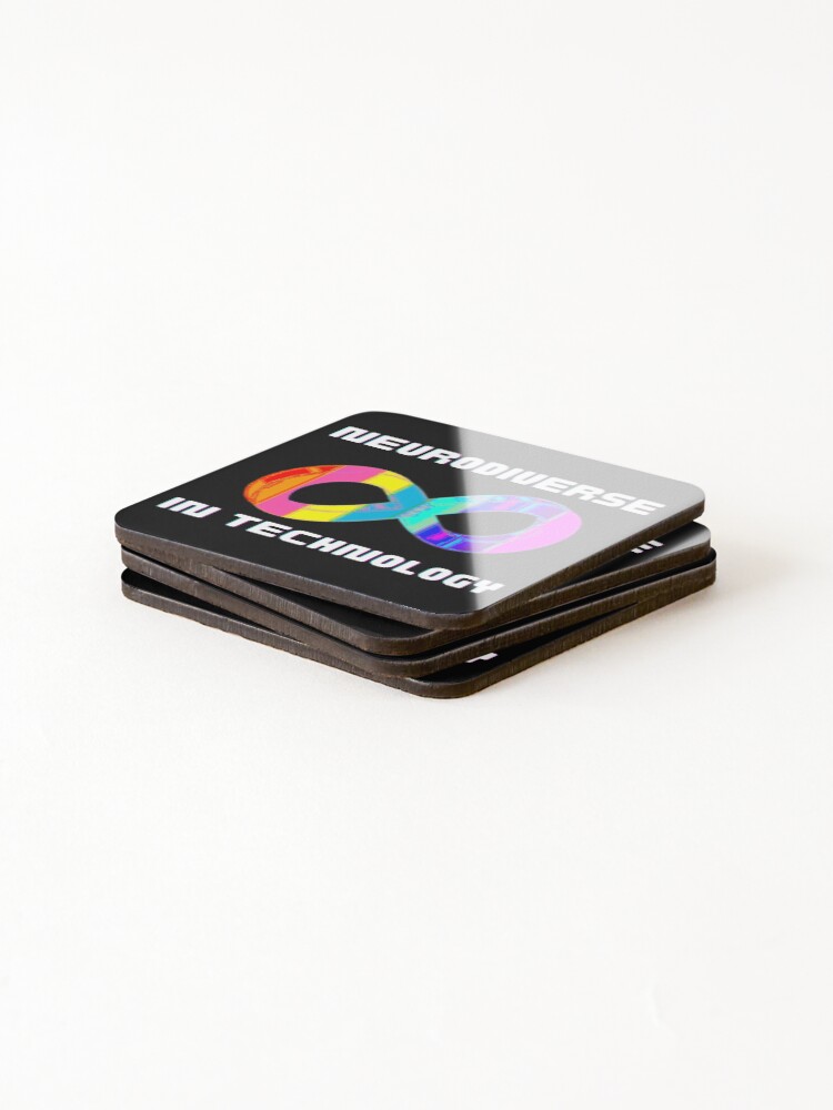 Thumbnail 4 of 5, Coasters (Set of 4), Neurodiverse in Technology designed and sold by DesignsofNote.