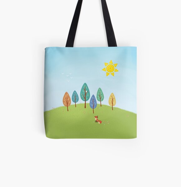Sweet Fox Daydreams All Over Print Tote Bag