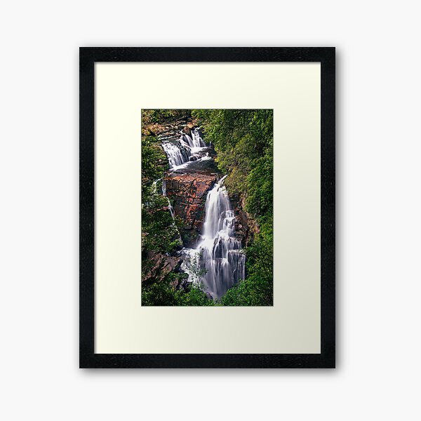 D'Alton Falls - Overland Track Tasmania Australia Framed Art Print