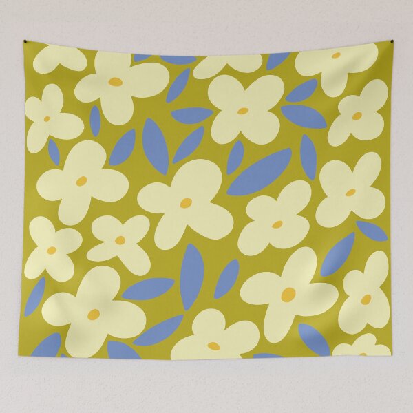 Item preview, June Bloom - green yellow blue designed and sold by Home with Lola.
