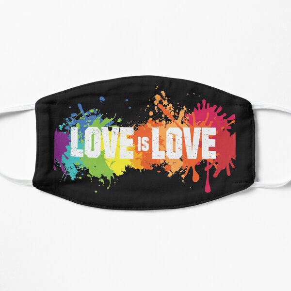 Love is love LGBTQ gay pride Flat Mask