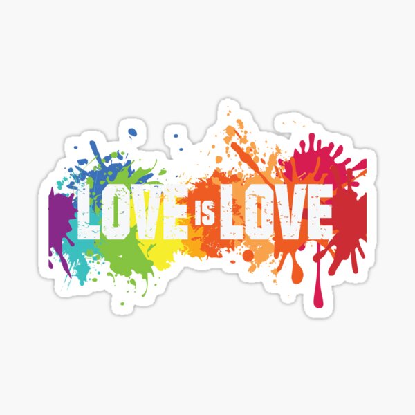 Love is love LGBTQ gay pride Sticker