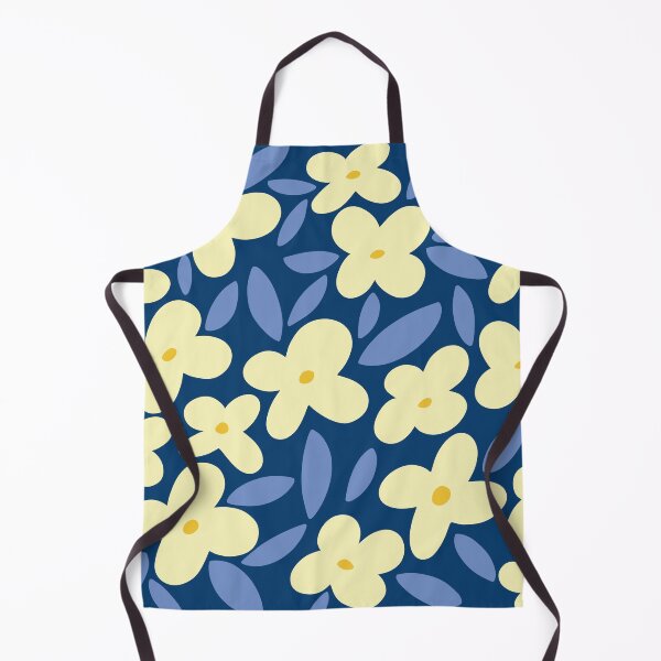 Item preview, June Bloom - navy light yellow blue designed and sold by Home with Lola.