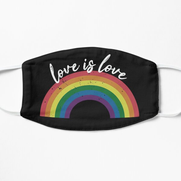Love is love LGBTQ gay pride Flat Mask