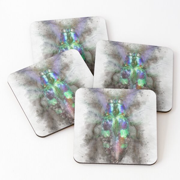 Item preview, Beetle Watercolour Portrait Print designed and sold by watercolourgirl.