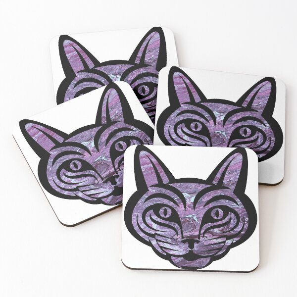 Item preview, Purple Marble Tiger Face designed and sold by BuzzySpaceBee.