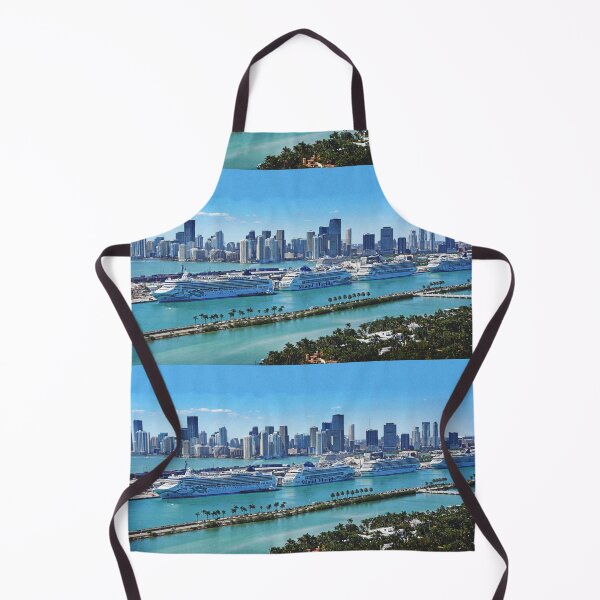 Artikelvorschau, Miami, Florida - Skyline von Miami und Hafen von Miami entworfen und verkauft von leemcnut.