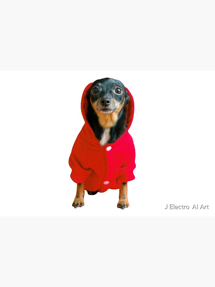 Jack Russel Snoop Dogg Dog in Cute Red Jumper Sweater Funny T-shirt Mask  Stickers & More | Art Board Print