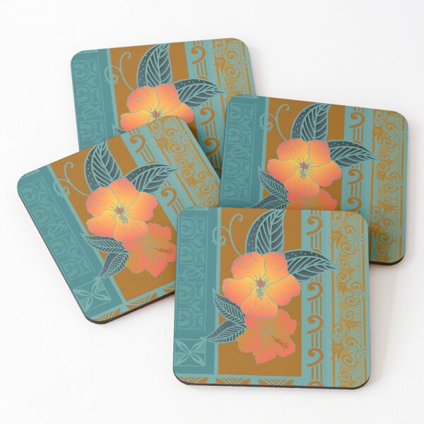Artikelvorschau, Hawaiianisch - Samoanisch - Poly Hibiskus Zeichenfläche entworfen und verkauft von sunnthreads.