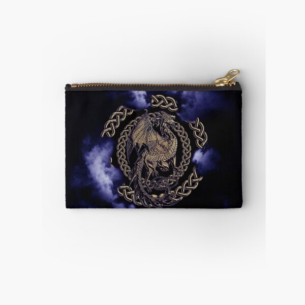 Item preview, Gold Celtic Dragon Dark Blue Moon Eclipse in the Clouds designed and sold by Kim Andrews.