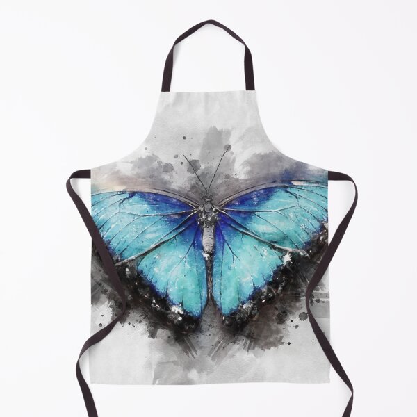 Item preview, Blue Butterfly Watercolour Landscape Print designed and sold by watercolourgirl.