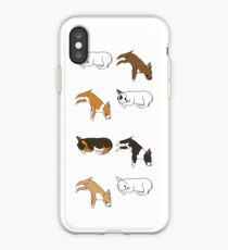 Vinilo o funda para iPhone Lazy Bull Terrier - Blanco