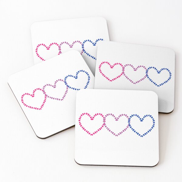 Item preview, bisexual hearts designed and sold by AKwords.