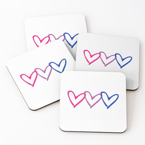 Item preview, bisexual hearts designed and sold by AKwords.