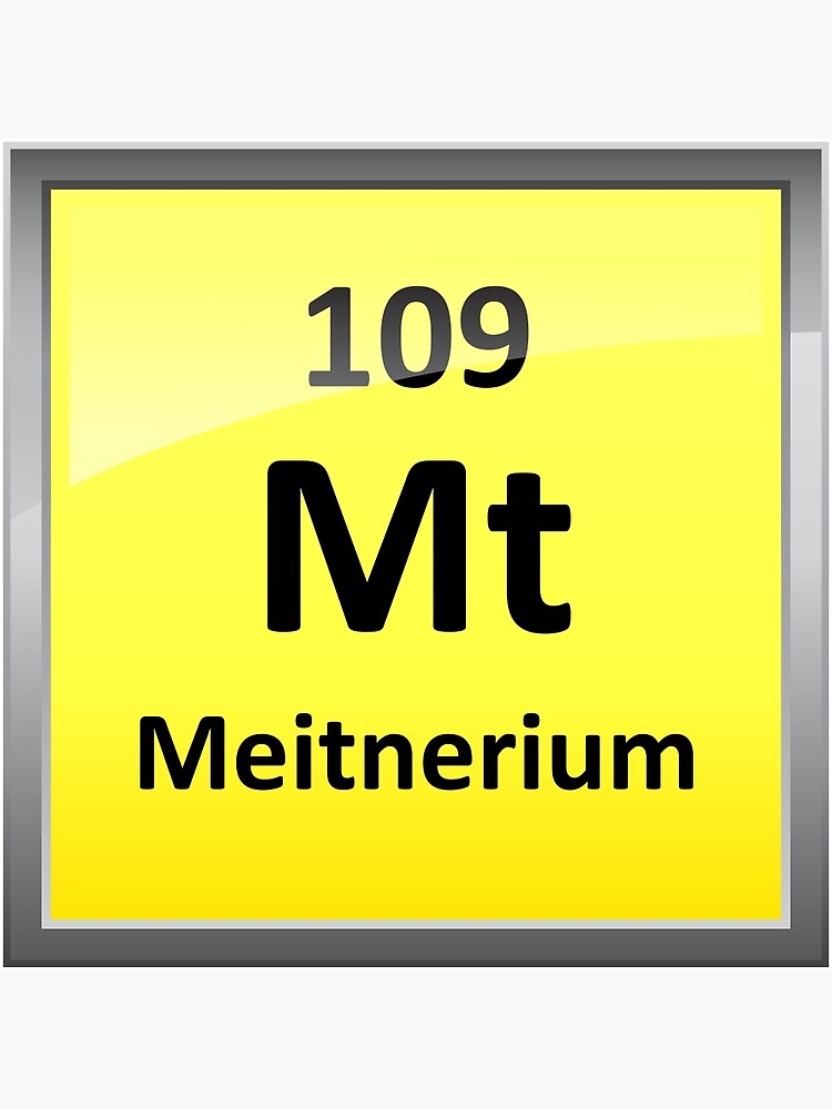 meitnerium periodic table element symbol canvas print by sciencenotes