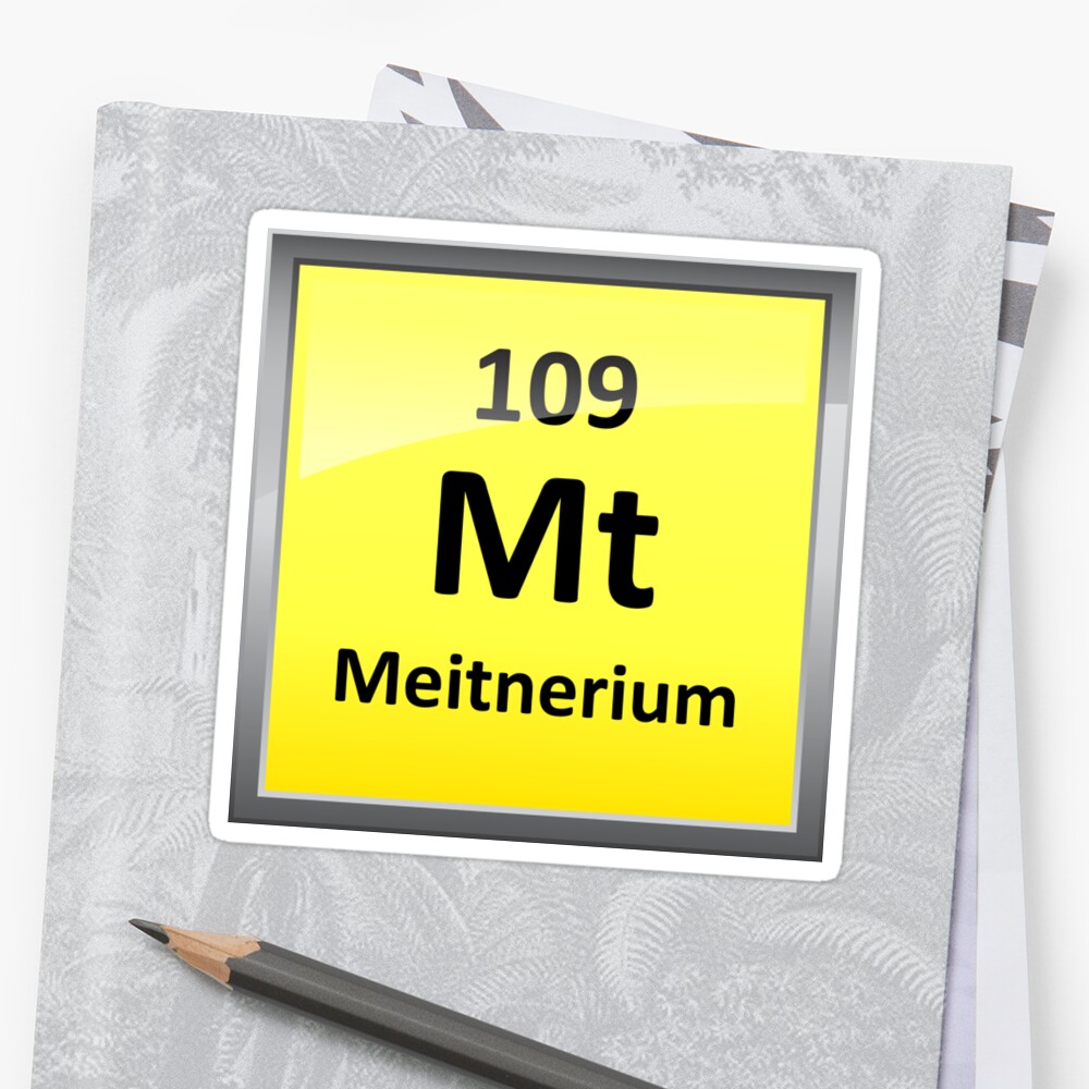 Meitnerium Periodic Table Element Symbol Stickers By Sciencenotes Redbubble 3066