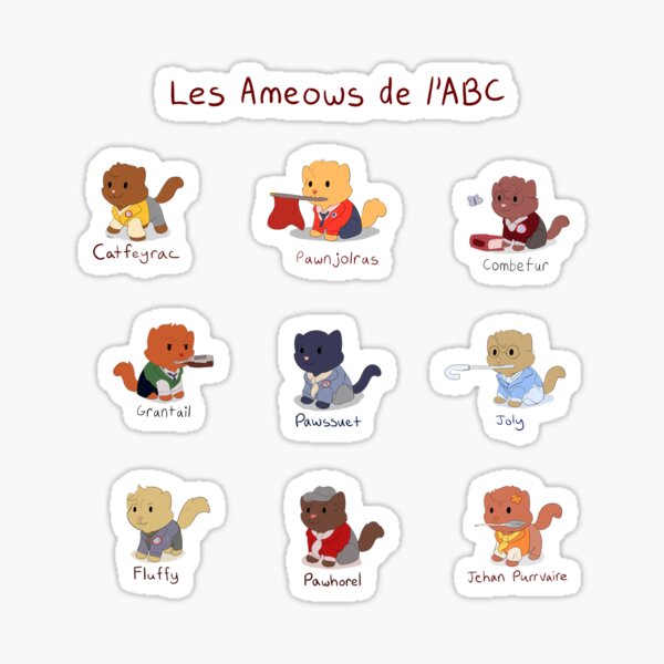 Artikel-Vorschau von Les Amis de l'ABC Katzenwortspiel (Les Ameows), designt und verkauft von MellowArtStuff.