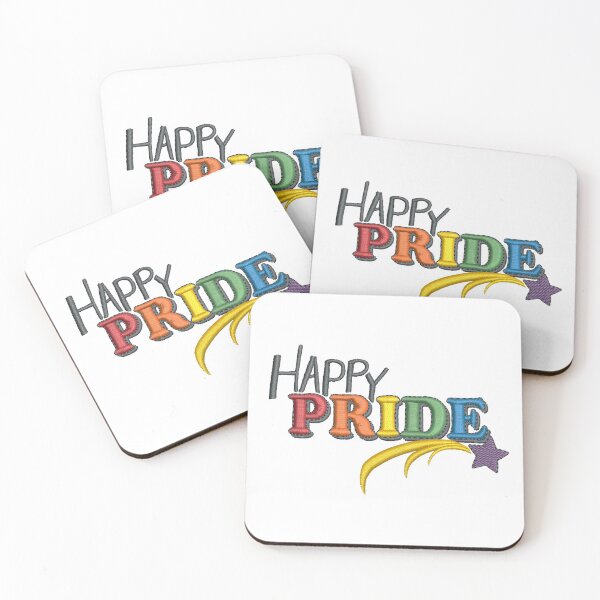 Item preview, Happy Pride - Stitched Patch Look (Embroidery) designed and sold by The White Bat.