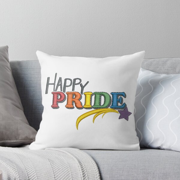 Item preview, Happy Pride - Stitched Patch Look (Embroidery) designed and sold by The White Bat.