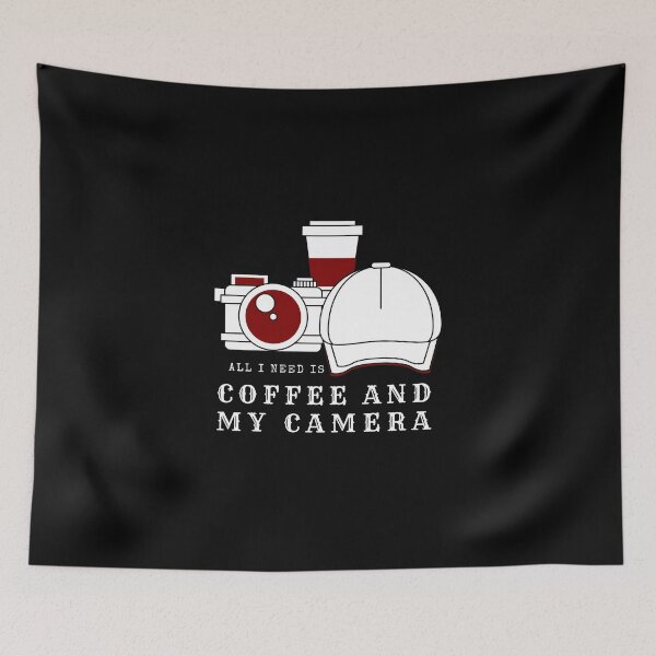Item preview, All i Need is Coffee And My Camera T shirt designed and sold by Martimad.
