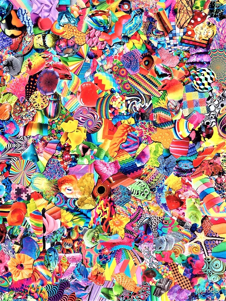 Colorful Collage Art Poster By Micro83 Redbubble 