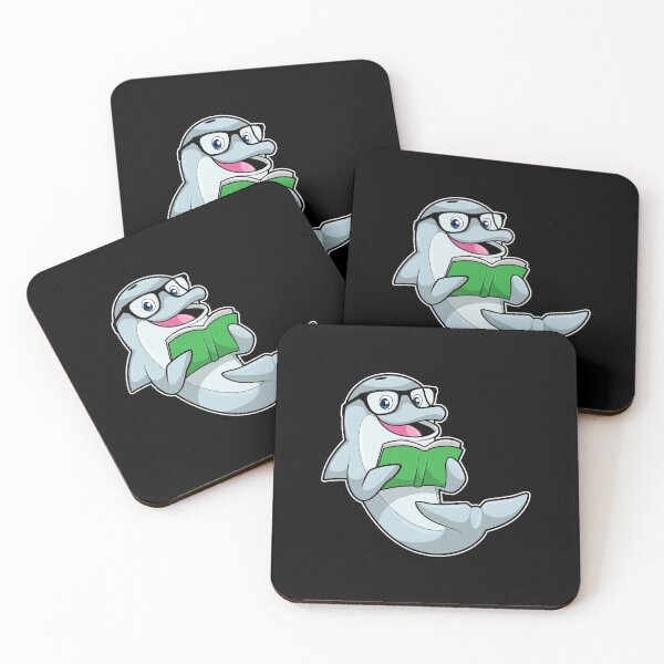 Item preview, Dolphin as Nerd with Glasses & Book designed and sold by Snabdesign84.