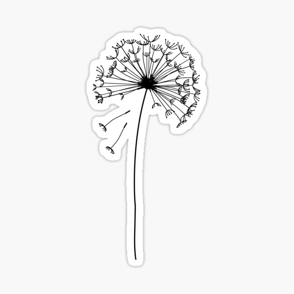 Floral pattern of dandelions Sticker