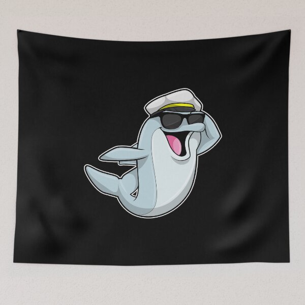 Item preview, Dolphin as Policeman with Police hat designed and sold by Snabdesign84.